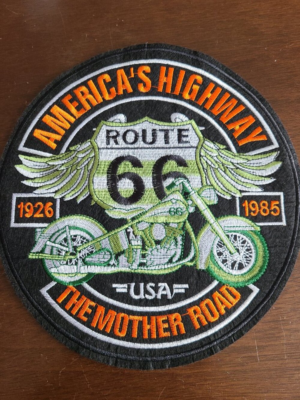 Route 66 'The Mother Road' Biker Patch